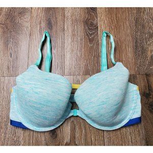 Victoria's Secret Lined Demi Women's 34DD Aqua Heather Bra No Pads Underwired